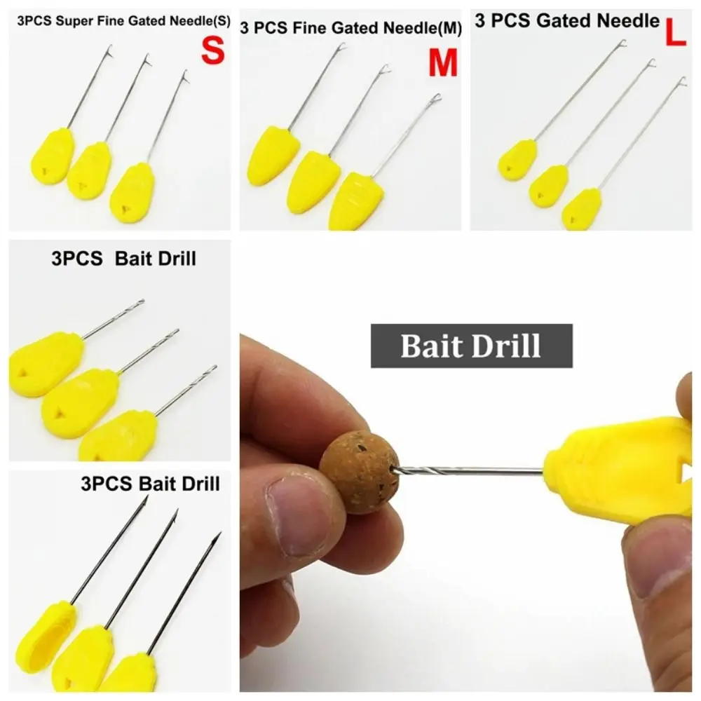 3 قطعة هوك الحفر الكارب أدوات الصيد عدة خيوط الطعم الطعوم تلاعب أداة تزوير الطعوم الإبر مقبض عدة Boilie الطعم دبابيس