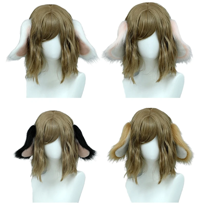 

Dog Ears Hairhoop Plush Women Headwear Masquerade Party Cosplay Props Dropship