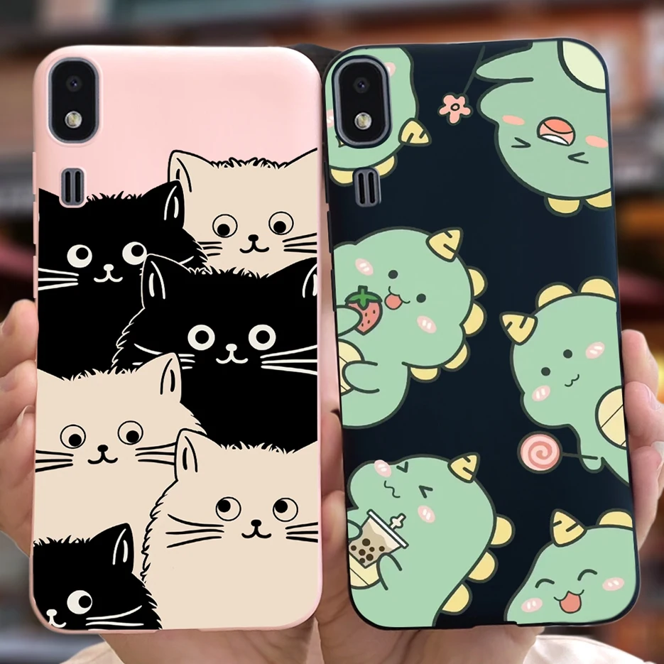 For Samsung Galaxy A2 Core Case SM-A260F Cute Dinosaur Cartoon Cover Soft Silicone Phone Cases For Samsung A2 Core A2Core Bumper