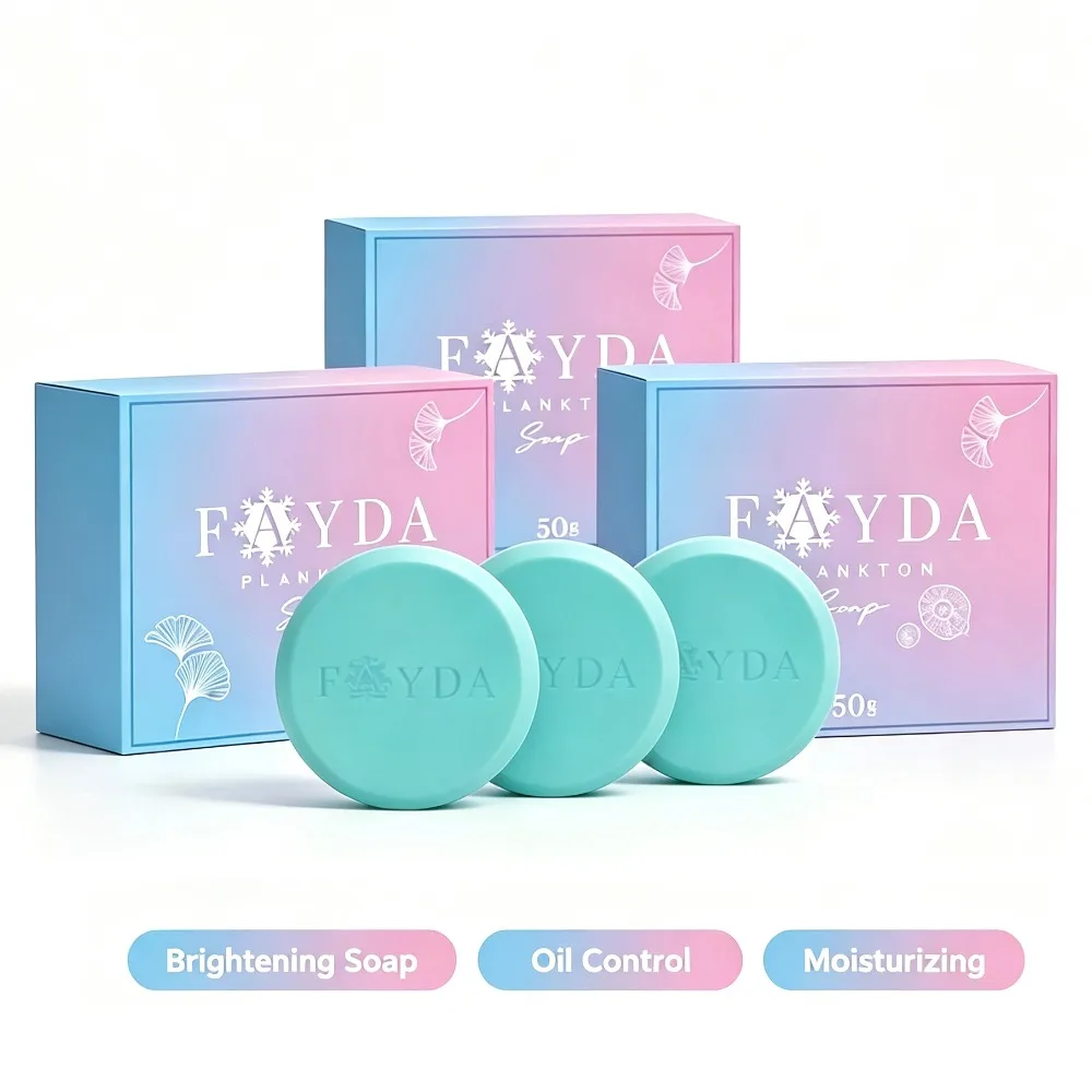 50g Plankton Brightening Soap Gentle Cleansing Facial Soap Oil Control Moisturizing Skin Lightening Face Body Bar Soap Skincare