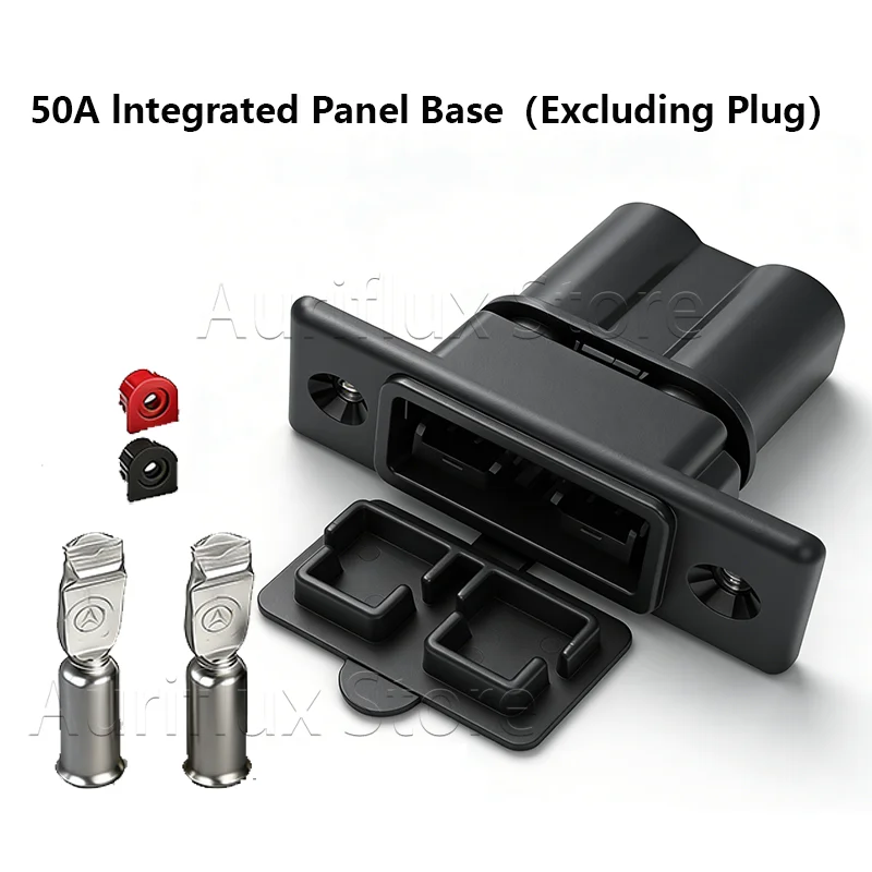 

Battery Quick Connect Disconnect Connector 50 Amp, 6-12 AWG Jumper Cable Plug Kit with Mounting Panel for Car, Trailer Winch