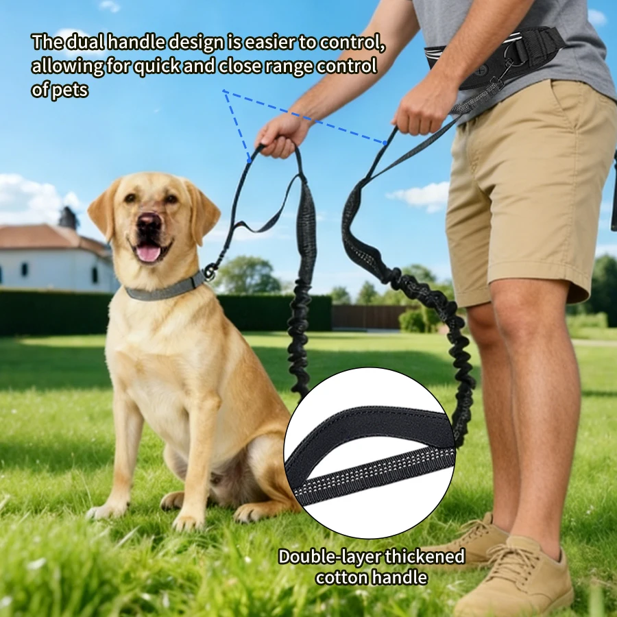 Correa Plegable Reflectante pa - Hands Free Dog Running Leash Waist Belt reseña y precio