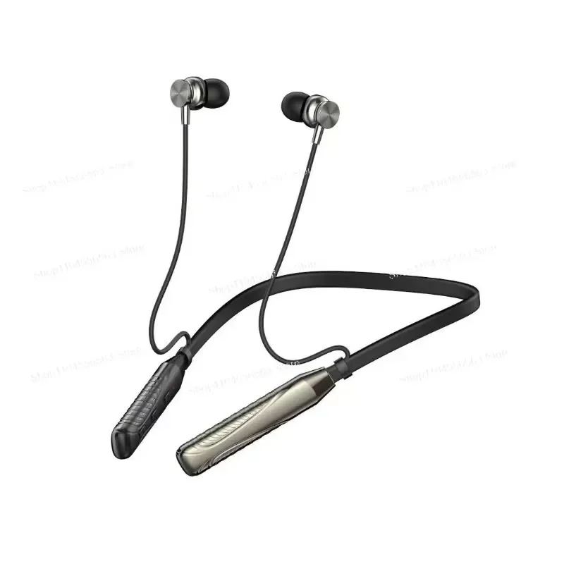 Neck Bluetooth headset, large battery, long binaural battery life, noise reduction, wireless sports running headset.