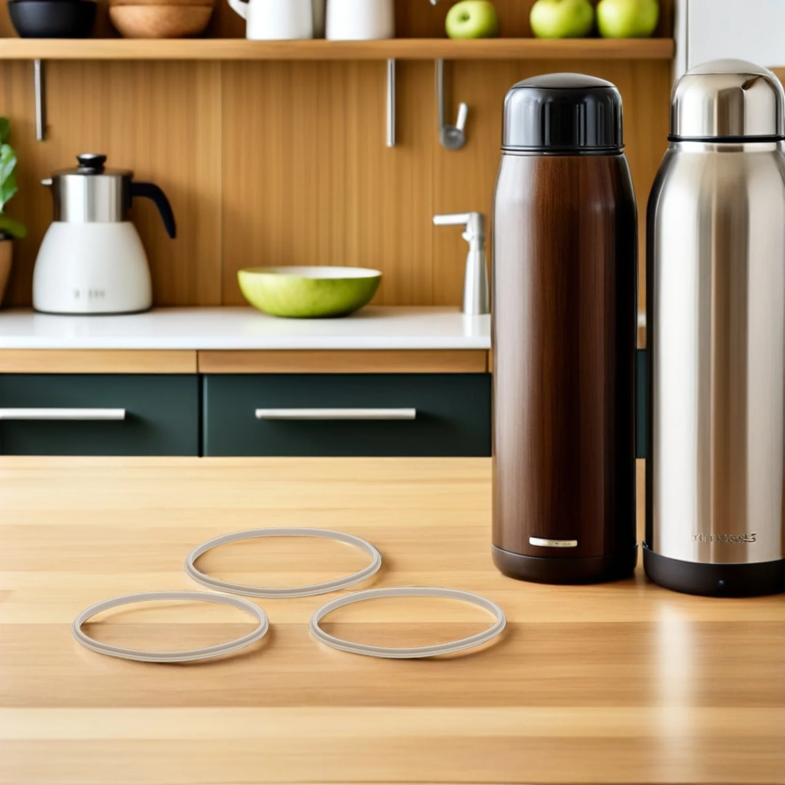 

4Pcs Silicone Gasket Seal Lid Replacement Leakproof Airtight Rings 3.35 Inch for Insulated 40Oz Water Bottle Tumbler