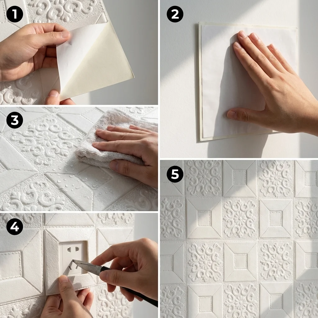 1-10 Packs 3D Wall Panels 12