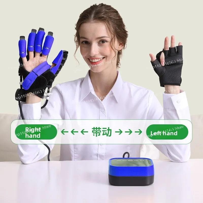 Smart Pneumatic Robot Glove Hand Function Trainer Five Finger Separate Rehabilitation Massager for Hand Stiffness Relief