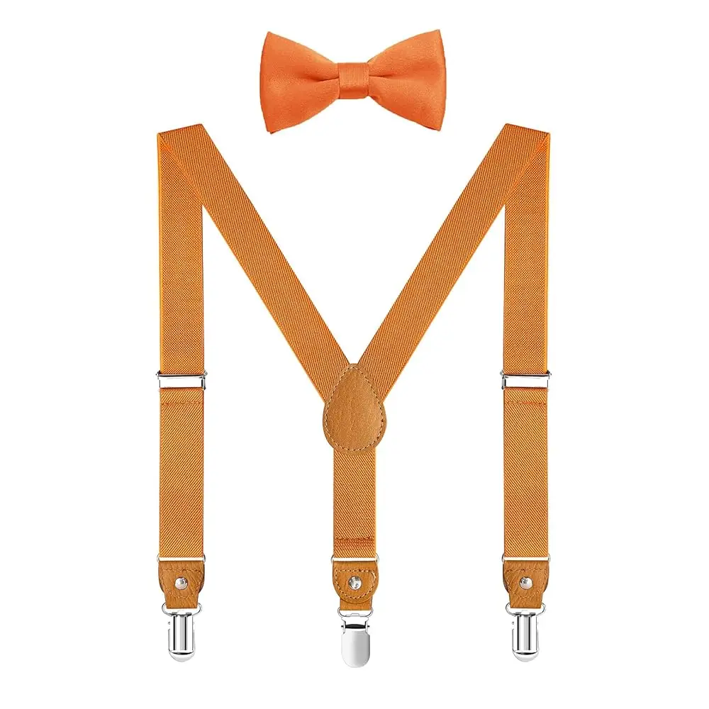 

Мужской и детский комплект: подтяжки и галстук-бабочка, регулируемые, эластичные, с прочными металлическими зажимами