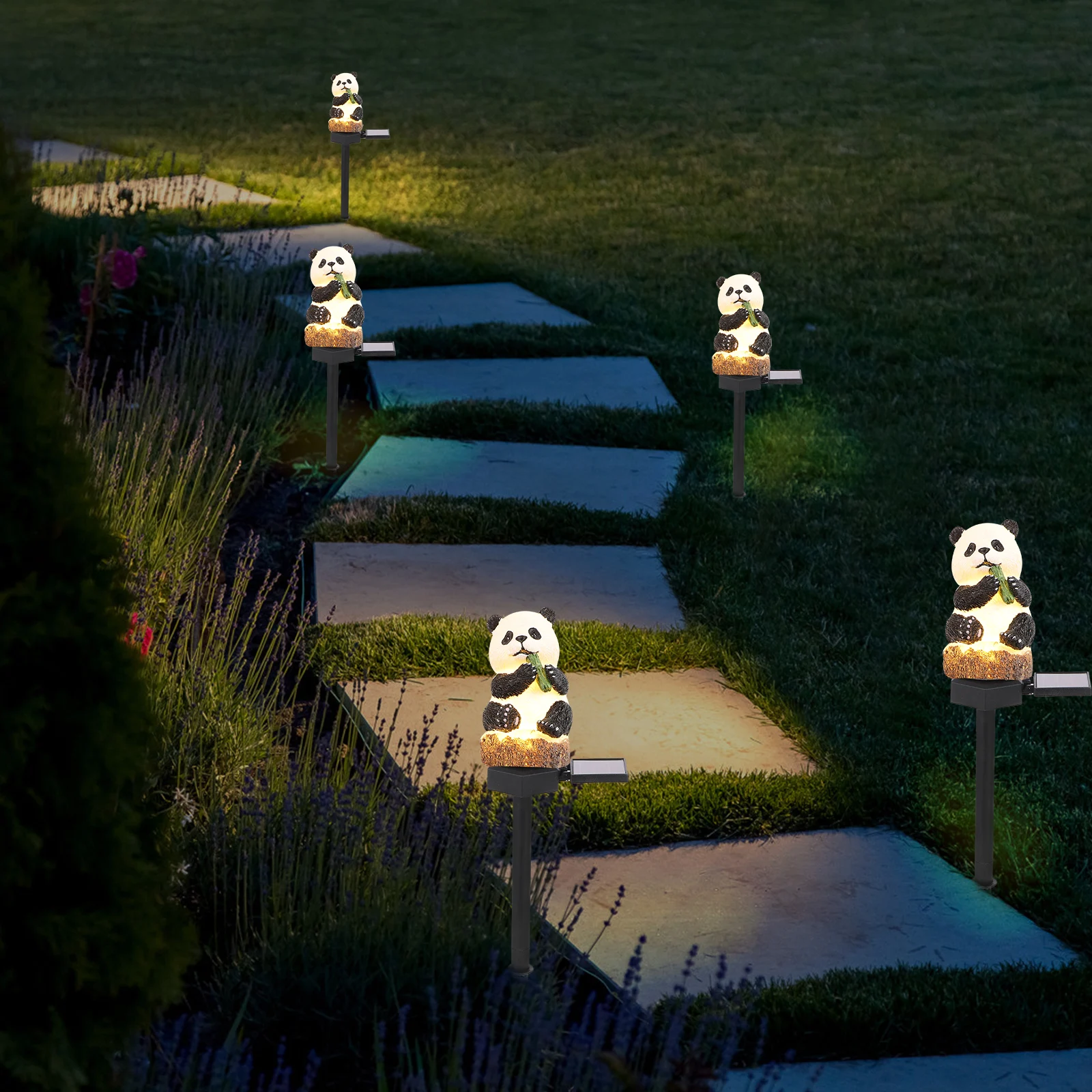 

Lamp Outdoor Lighting Yard Lights Solar Powered Garden Stake Light Waterproof LED Pathway Driveway Lawn nament Solar Energy