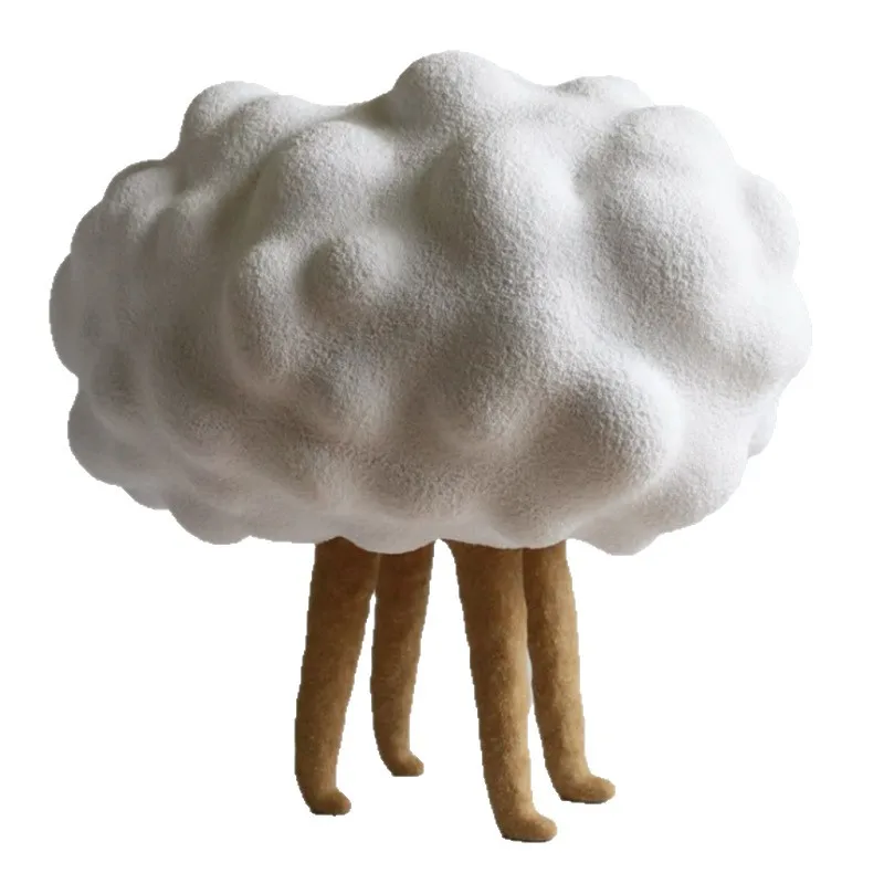 

Modern minimalist creative cartoon animal curly wool sheep cute ornament B & B living room desktop creative home decoration