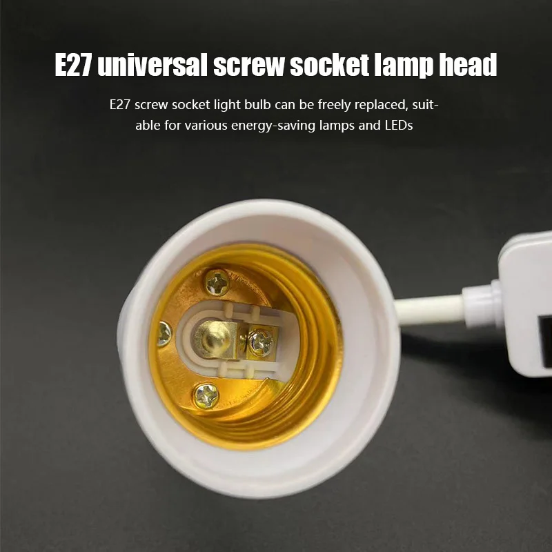 Universal E27 Lamp Bases Adjustable Rotating Holder Light Flexible Bend Mobile Test LED Light Socket Bulb Adapter Plug Switch image 6
