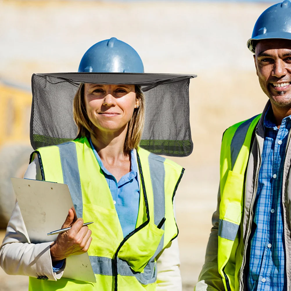 

2Pcs Lightweight Polyester Hard Hat Sun Shade Visor for Construction Workers Gardening Hiking Biking Sun Protection