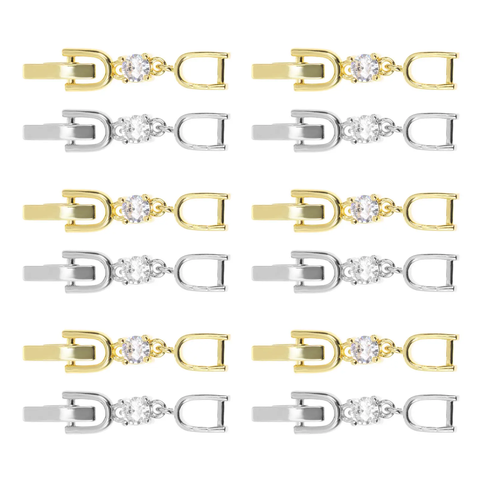 

12Pcs Premium Alloy Extension Chains for Jewelry Length Adjustment Bright Smooth Buckles for Necklaces Bracelets DIY Accessories