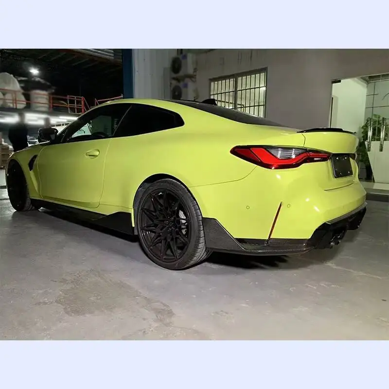 For BMW New M3 M4 G80 G82 G83 2021 2 Pcs/Set Dry Carbon Fiber Car Body Side Skirt Extension Lip Kit Modified Bumper Splitters