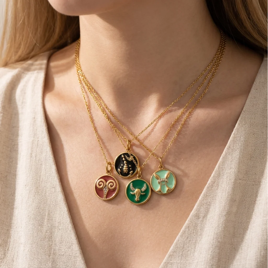 3 Stück modische und beliebte einfache DIY-Anhänger mit den zwölf Sternzeichen für Schmuck – Detail 1