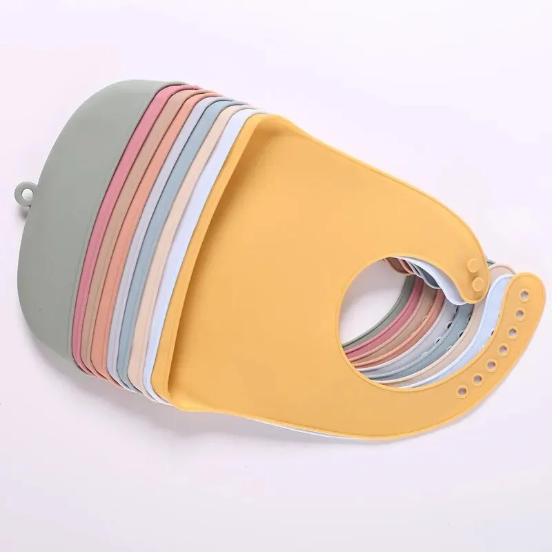 

Silicone Baby Eating Bibs Easy to Clean Baby Bibs Drooling Towel Waterproof Children Silicone Bibs