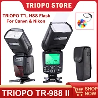 Flash Profesional para Cámara TRIOPO TR-988 II TTL HSS para DSLR Canon 5D 6D Mark 7D 60D Nikon D800 D90 D7000