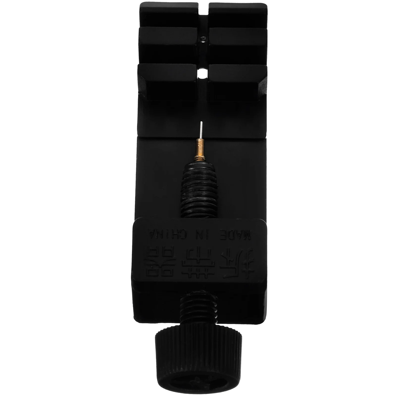 1Pcs Watch Strap Tool Professional Watch Band Tool Solid Build Adjustable Height for Exact Pin Alignment Repair Kit Black