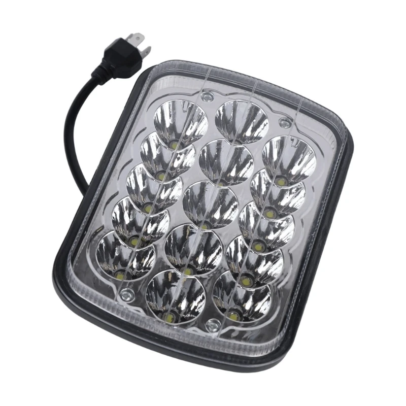 7 Inch LED Work Light, 45W Automotive LED Work Light with 4800-Brightness Output and 24V Input, Die-Cast Aluminum Housing, Clear