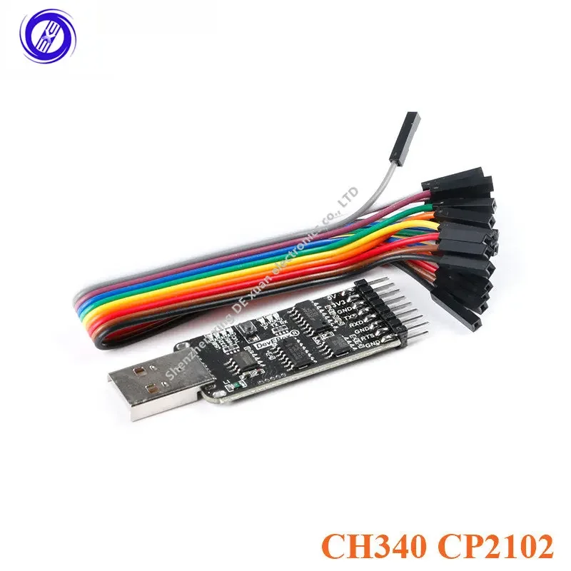 USB Convertor Module Serial Port CH340G CH340 CP2102 to TTL RS485 RS232 Conversion Board Module Ten in one With Cable