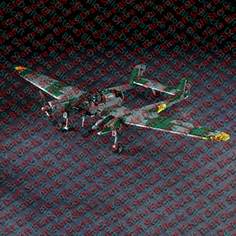 Fw-189 Reconnaissance Aircraft Model MOC Building Bricks War Equipment Modular Technology Gifts Holiday Assemble Toys QWERT