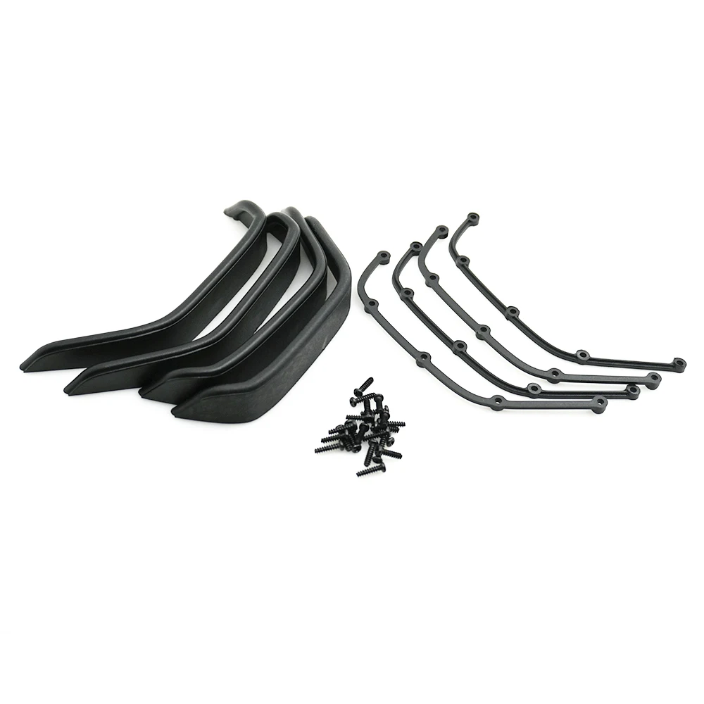 MIBIDAO 1 Set Plastic Mud Fender Flares with Screws for Axial SCX10 1/10 RC Crawler Model Car Shell Body Parts Accessories