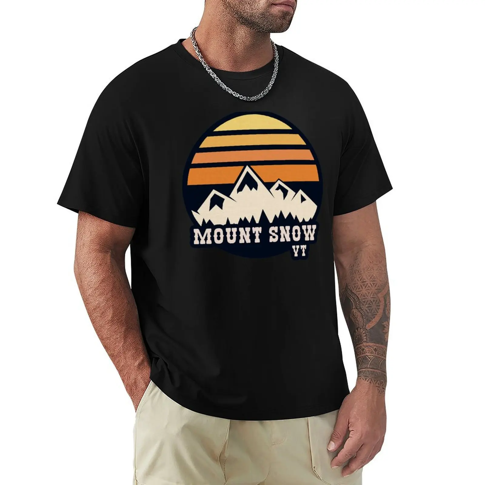 Mount Snow Vintage T-Shirt Sport Basic Moisture Wicking Tee