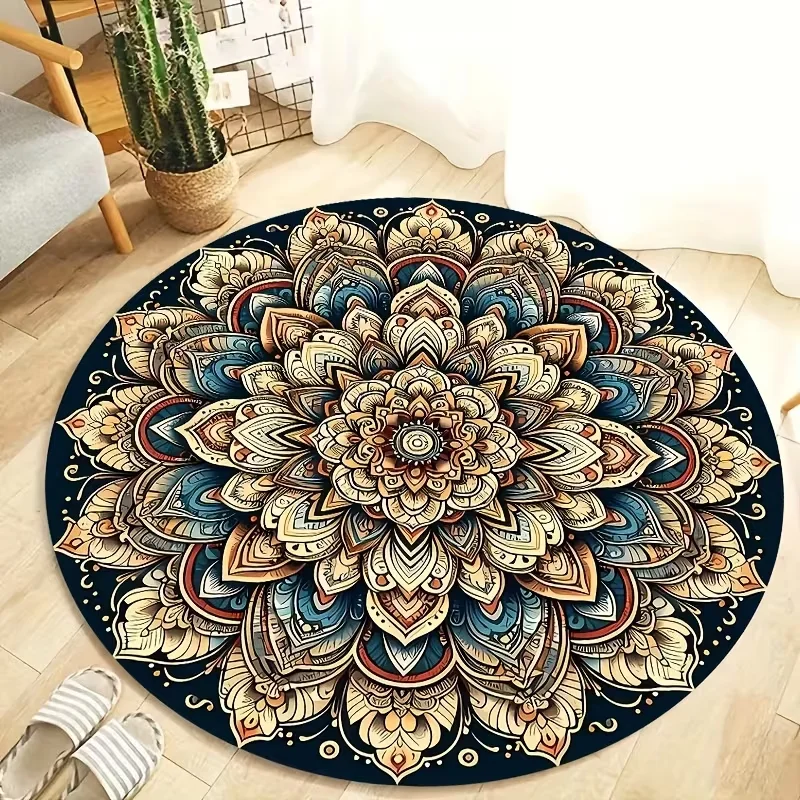 Karpet Bulat Boho Mandala Mewa - Wholesale Commercial Printing ulasan dan harga