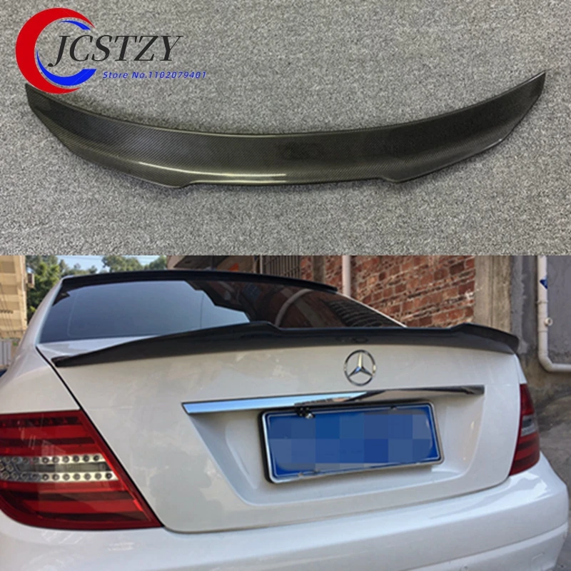 

For Mercedes BENZ PSM Style Spoiler Carbon Fiber R Style Spoiler W204 C300 C180 C220 2007 - 2013 4 Doors Sedan C Class