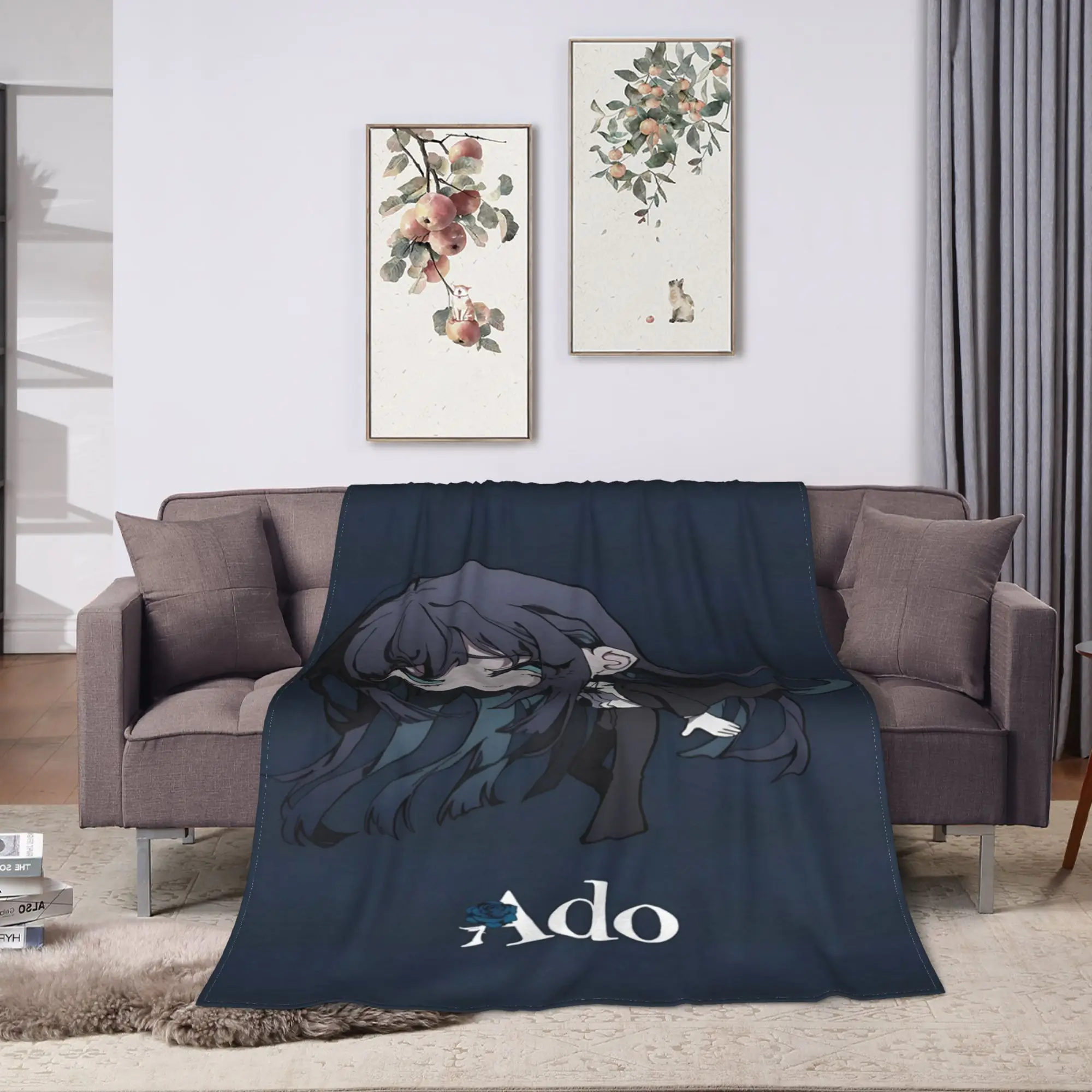 Ado Hibana Blanket  Warm Novelty Plush Bedding Throws For Couch Chair Sofa Bed Picnic Flannel Bedspread Bed Cover