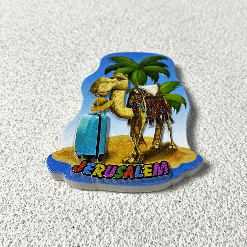 Jerusalem Tourist souvenirs Home decoration items Collection crafts, Camel 3D stereo magnetic refrigerator magnets