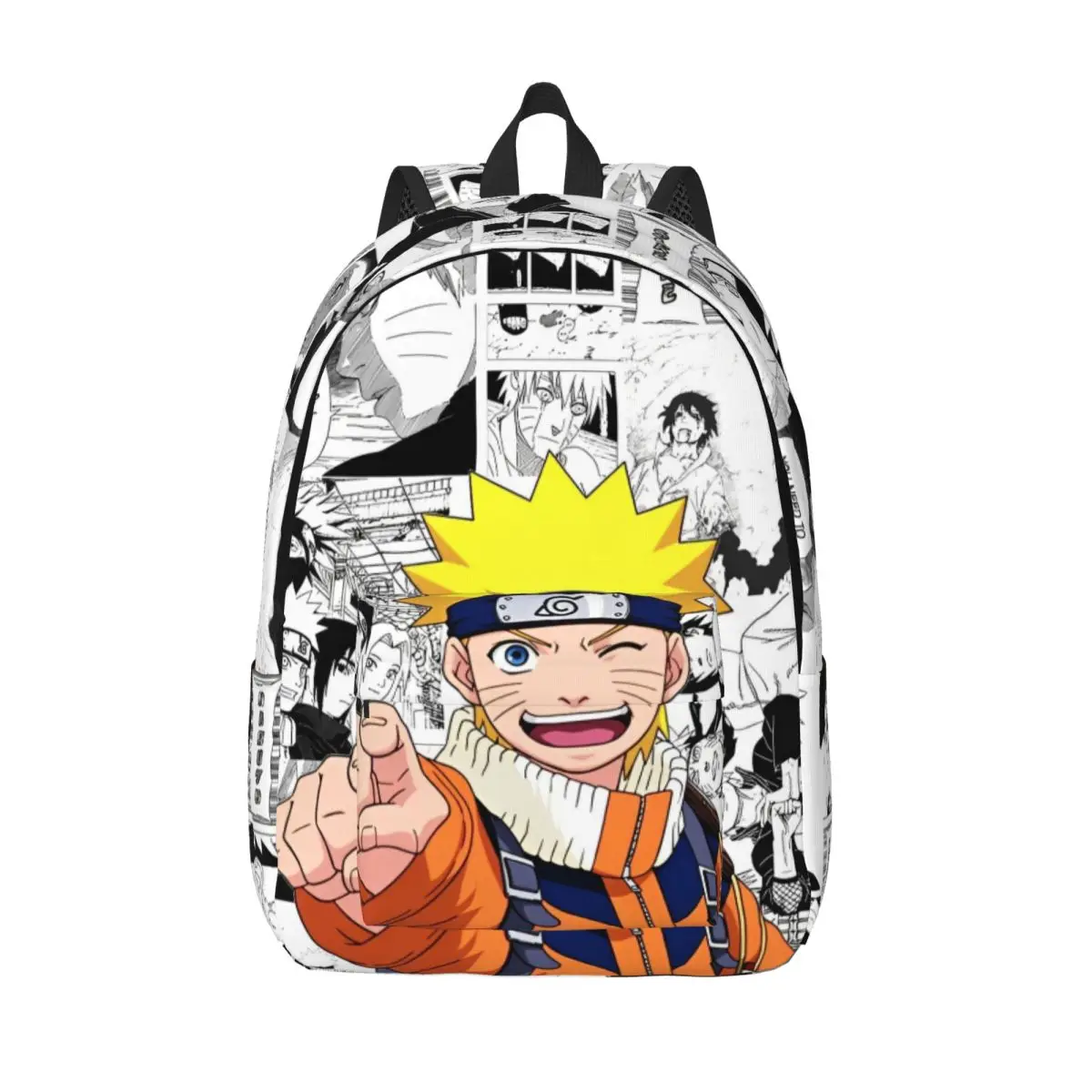 Mochila de dibujos animados de Narutos Anime Uzumaki para hombres y mujeres, mochila de negocios para escuela secundaria, bolso de hombro para ordenador portátil al aire libre
