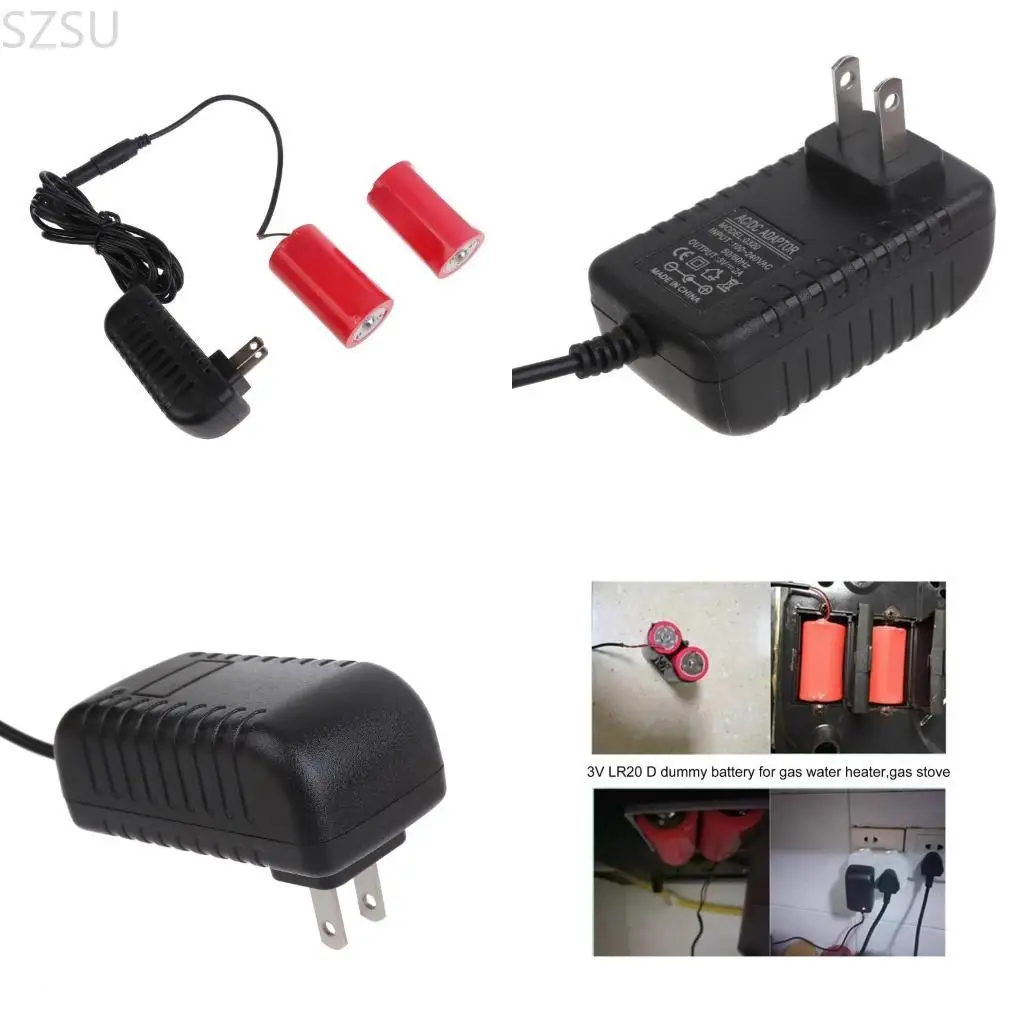 SZSU LR20 D Battery Alternative Water Heater Gas Stove Power Supply Adapter