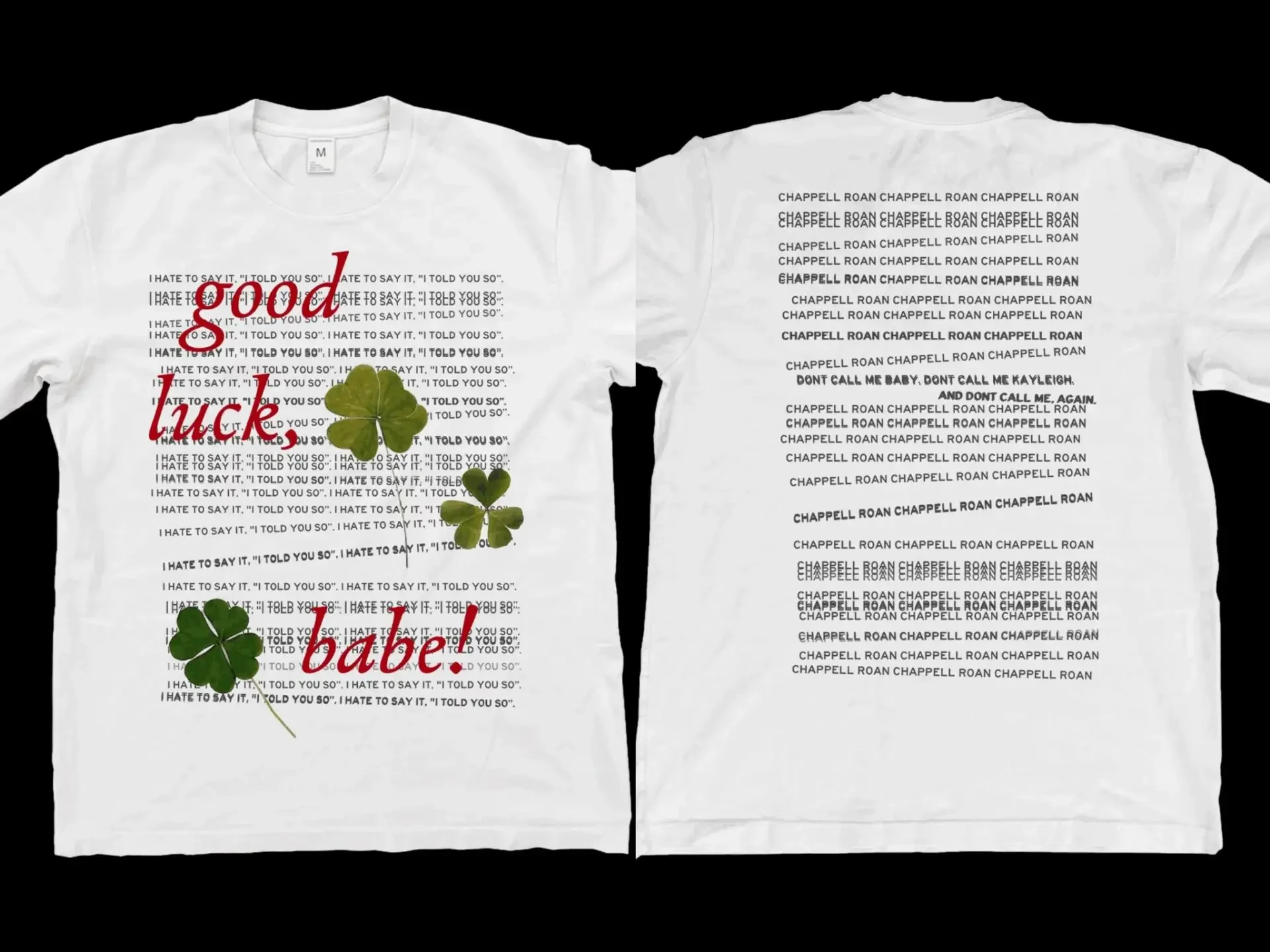 Chappell roan Good Luck Babe Midwest Princess 2024 Tour Tee Women men 100% Cotton Tees Round Neck Short Sleeve Free shipping