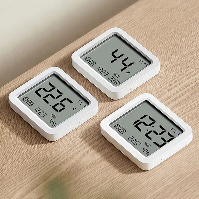 Xiaomi Mijia Thermometer 3, multifunktional, hochpräzise, für den Innenbereich, Thermo-Hygrometer-Sensor, kabelloses Bluetooth-LCD-Digitalanzeige