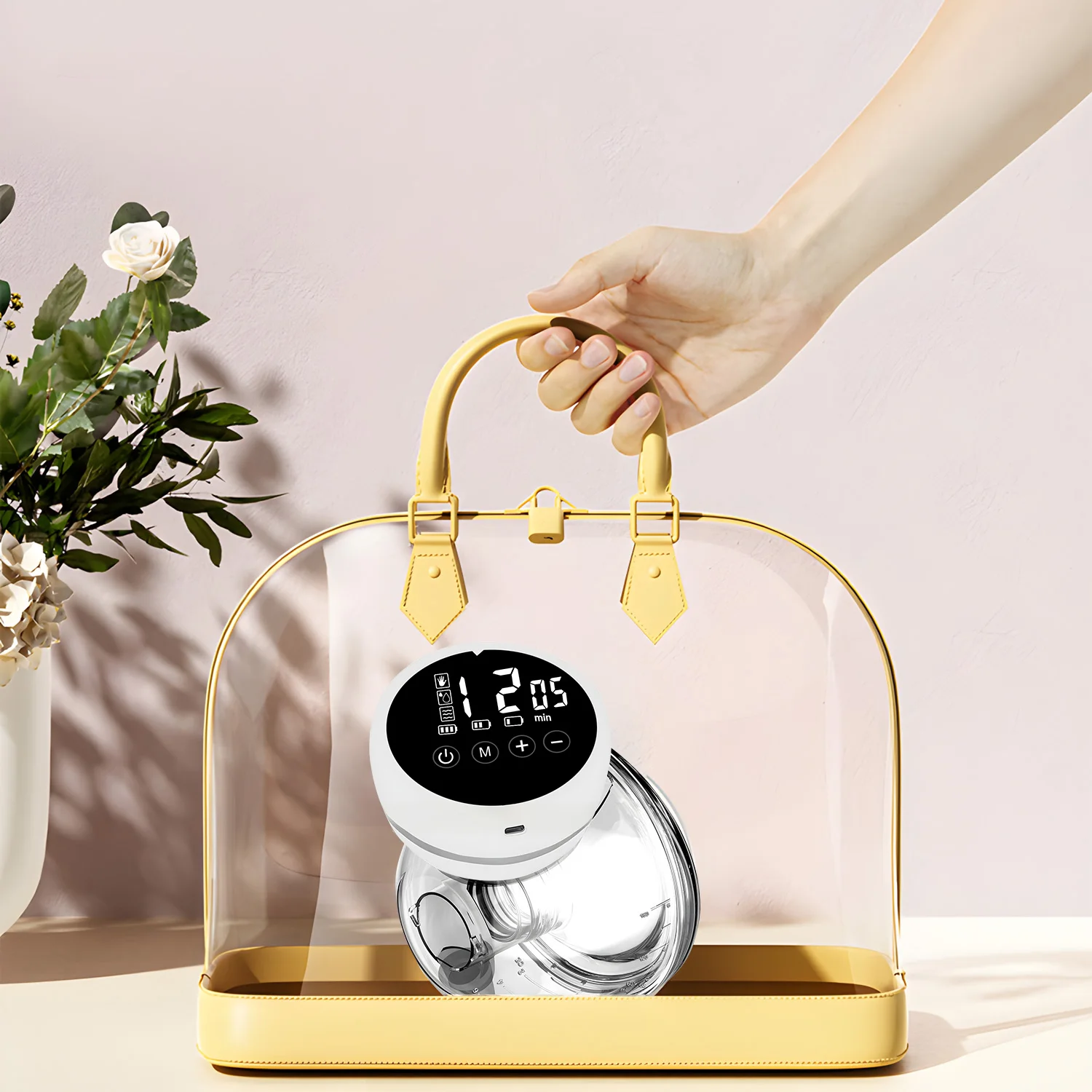 Wearable Breast Pump Electric 4 Modes 9 Gear Smart USB Charge Milk Collectors Portable Breast Milk Pump Machine with LED Screen