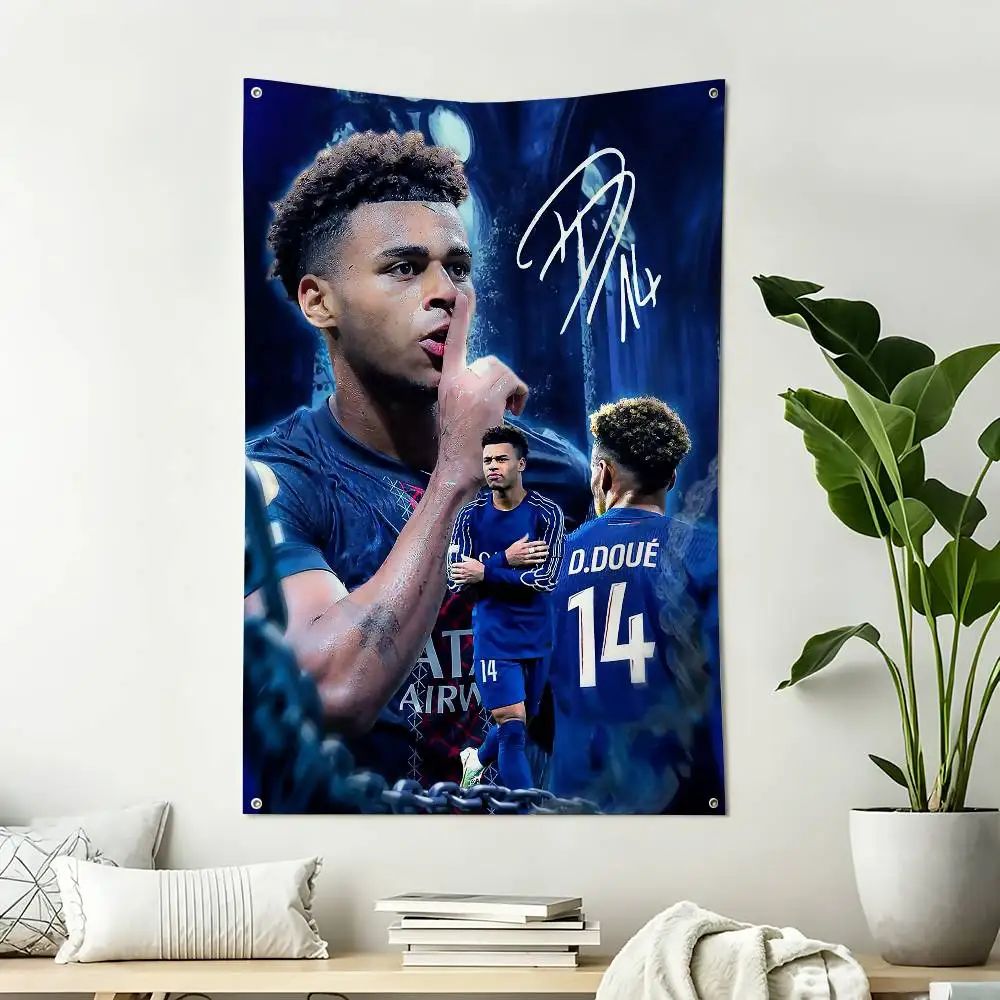 D-Desire Doue Football 14 Home Decor Vertical Flags Indoor Outdoor Hanging Decor for Bedroom Living Room Wall Decoration