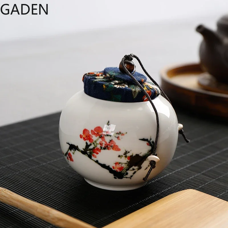 Japanese-style Ceramic Sealed Jar Storage Jar Household Storage Box Living Room Coffee Table Decoration Desktop Ornaments