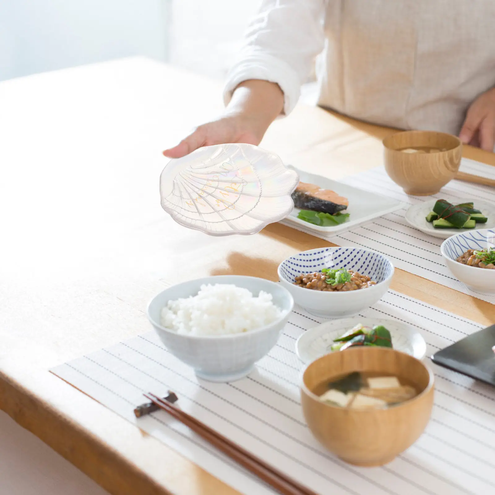 

1Pcs Shell Shaped Jewelry Tray Glass Storage Dish for Earrings Rings Necklaces Display Holder Organizing Food Sushi Desserts