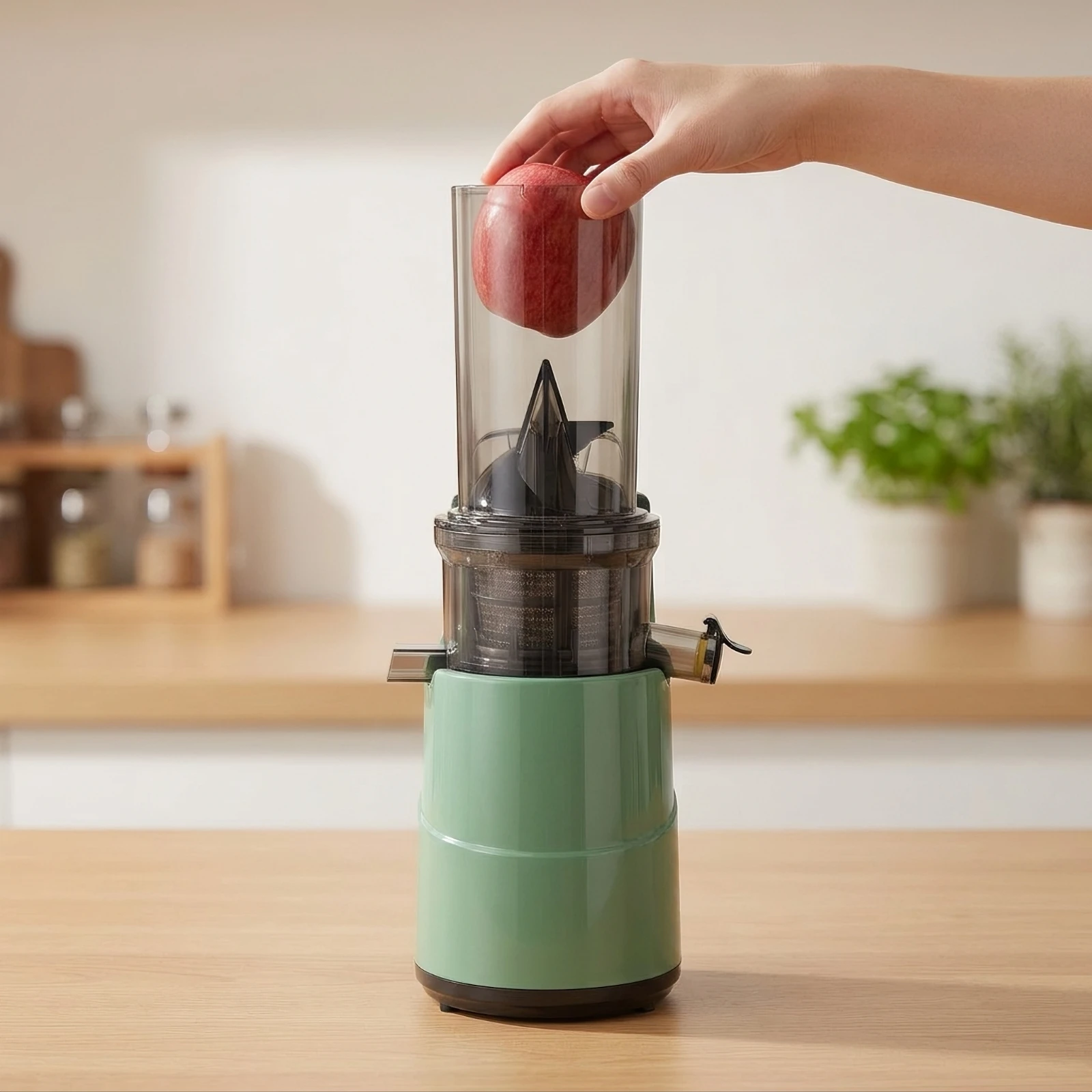 Slow Masticating Juicer Low-Speed Cold Press Juicer with Counter-Rotation Function Juice Extractor Nutrient-Rich Appliance Easy