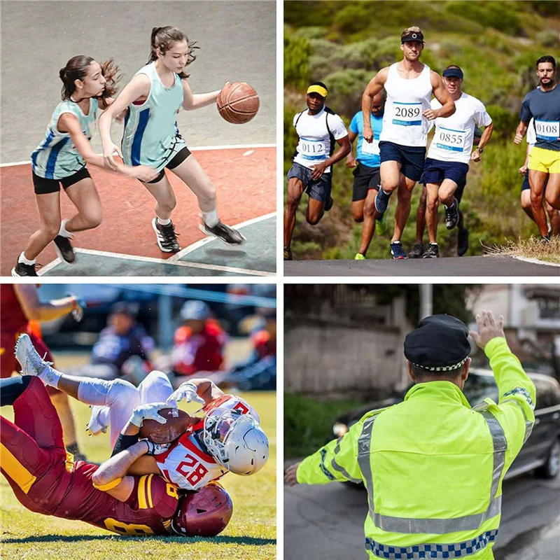 صفارة إلكترونية A25P 4X مع شحن USB، صفارة طوارئ لمدربي الحكم، للتخييم في الألعاب الرياضية الخارجية