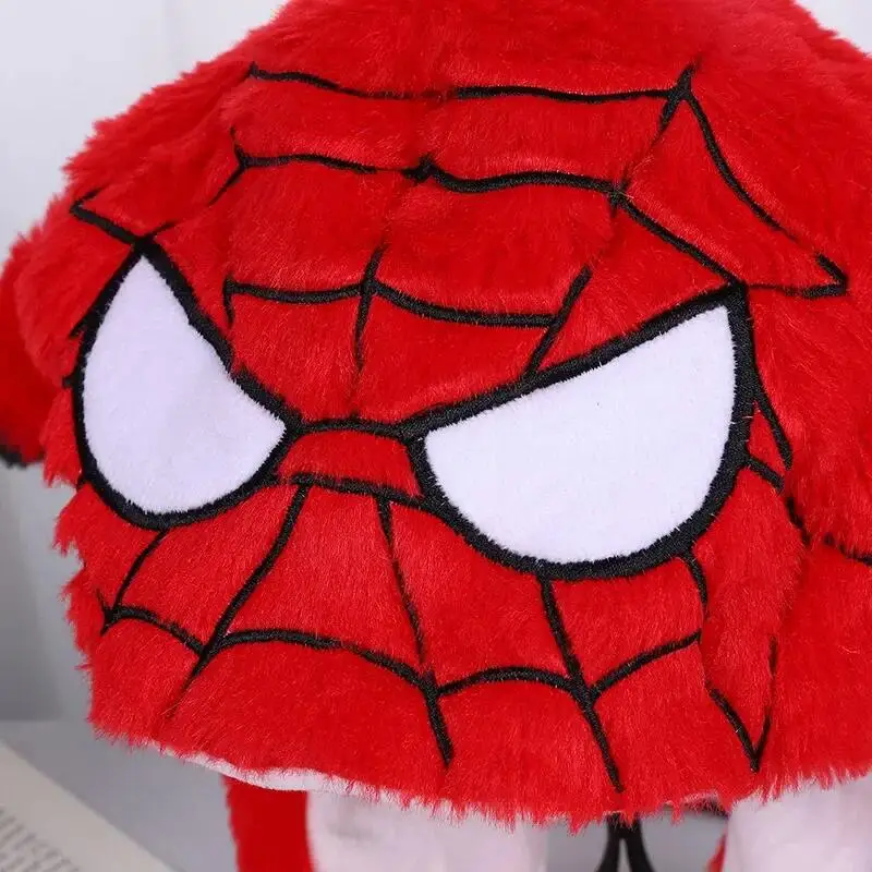 قبعة مارفل سبايدرمان اللطيفة على شكل آذان أرنب، قبعة متحركة ناعمة للقفز، لعبة أنيمي مضحكة للأولاد، قبعة كرتونية، ألعاب هدايا عيد ميلاد للأطفال #5