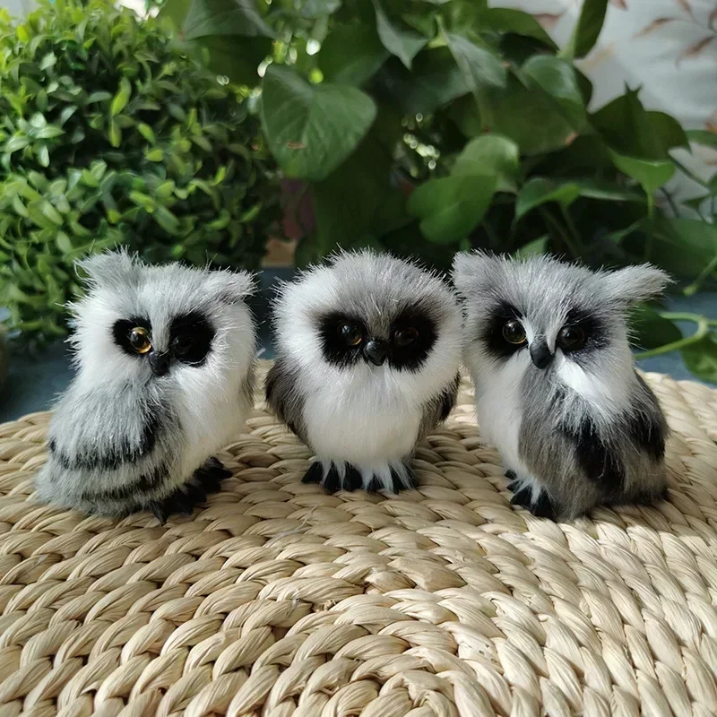 Simulation Owl Ornaments Plush Toys Cute Doll Artificial Fur Toy Christmas Tree Decor Pendant Christmas Gift For Kids Home Decor