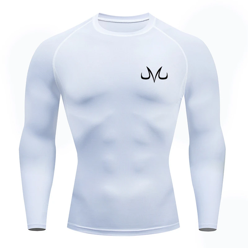 Stylish Graphic Compression Shirts for Men Long Sleeve Rash Guard Gym Workout Undershirt Baselayers Athletic Quick Dry Tees Tops