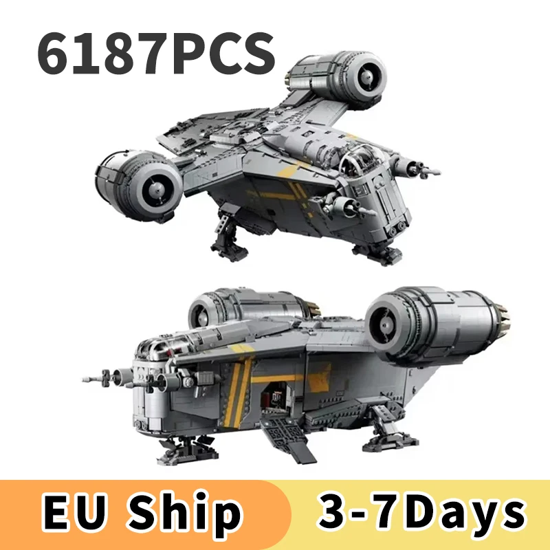 6187 pçs 75331 a navalha crista montagem bloco de construção modelo conjunto compatível criatividade nave espacial tijolo brinquedos para criança 75292