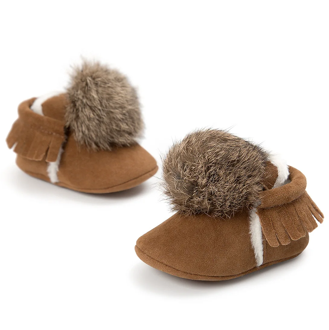 أحذية أطفال ريترو بنات بوي لطيف أطفال كرات كبيرة نعل ناعم من جلد البولي يوريثان حذاء مسطح لحديثي الولادة مضاد للانزلاق مشوا لأول مرة #2