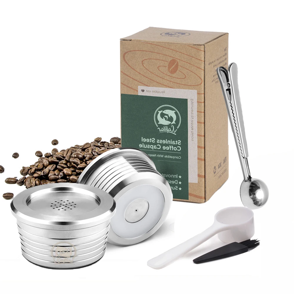 Wiederverwendbare Kapsel Pod Für Delta Q NDIQ7323 Kaffeemaschine Edelstahl Nachfüllbare Kaffee Filter Tasse Kaffee Zubehör