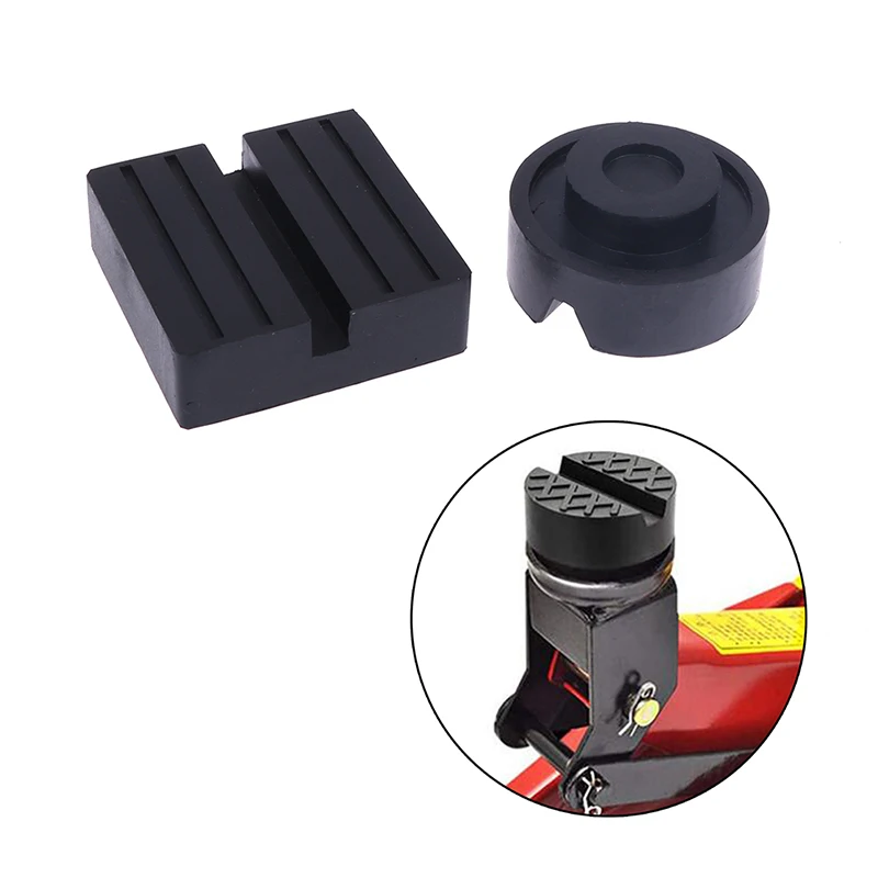 Universal Car Lift Jack Stand Rubber Pads Black Rubber Slotted Floor Jack Pad Frame Rail Adapter