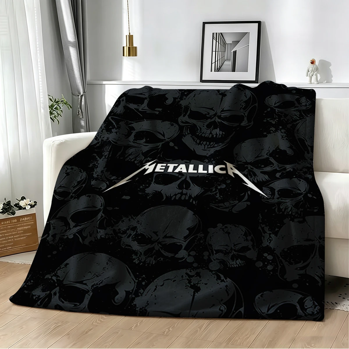 M-MetallicaS Flannel Blanket Warm Soft Halloween Christmas Couch Warm Cozy Decorative Decor Gift for All Season