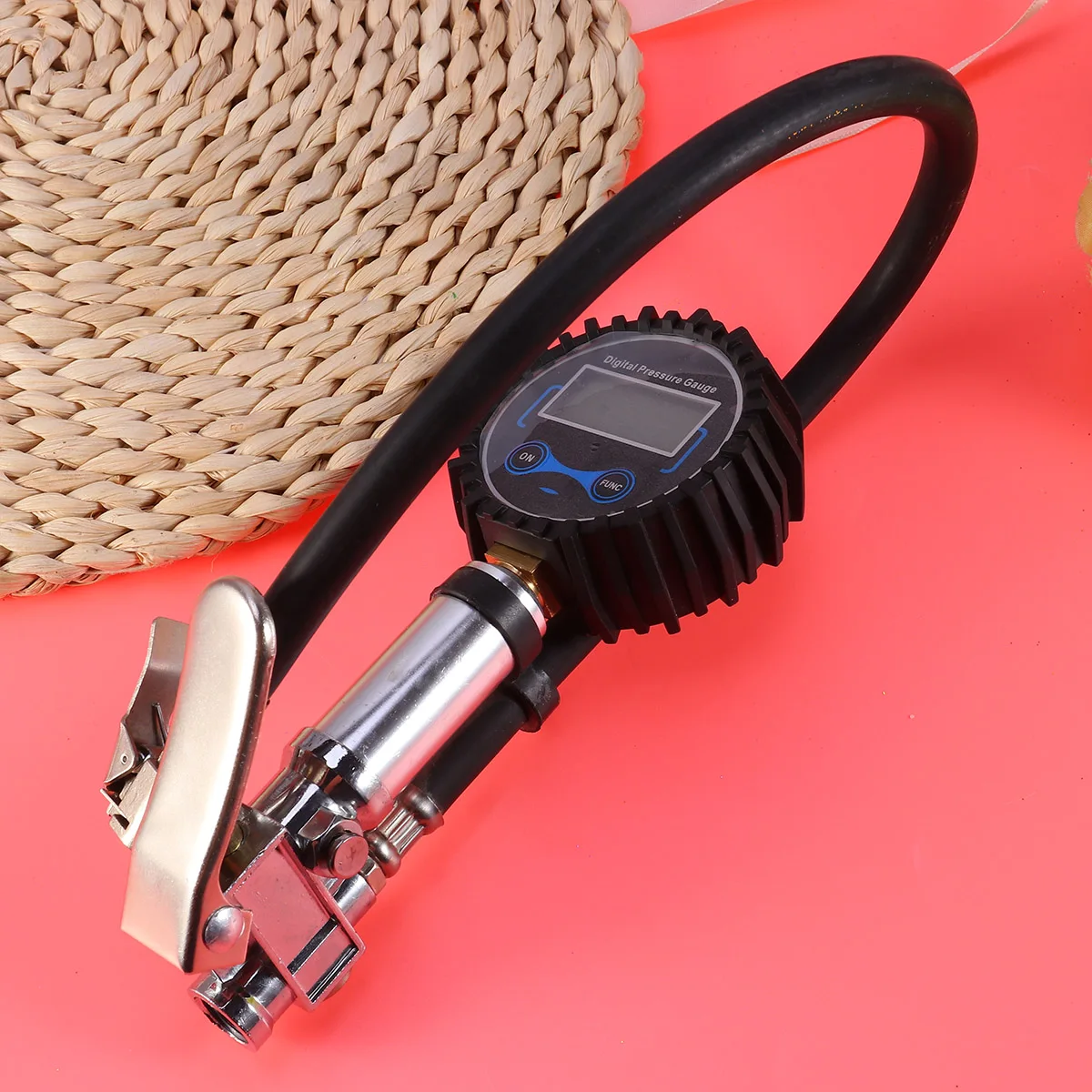 

Heavy Duty Digital Tire Pressure Gauge Air For Car Suv Truck Motorcycle Lcd Led Backlight Inflation Monitoring Tool Metal Chuck