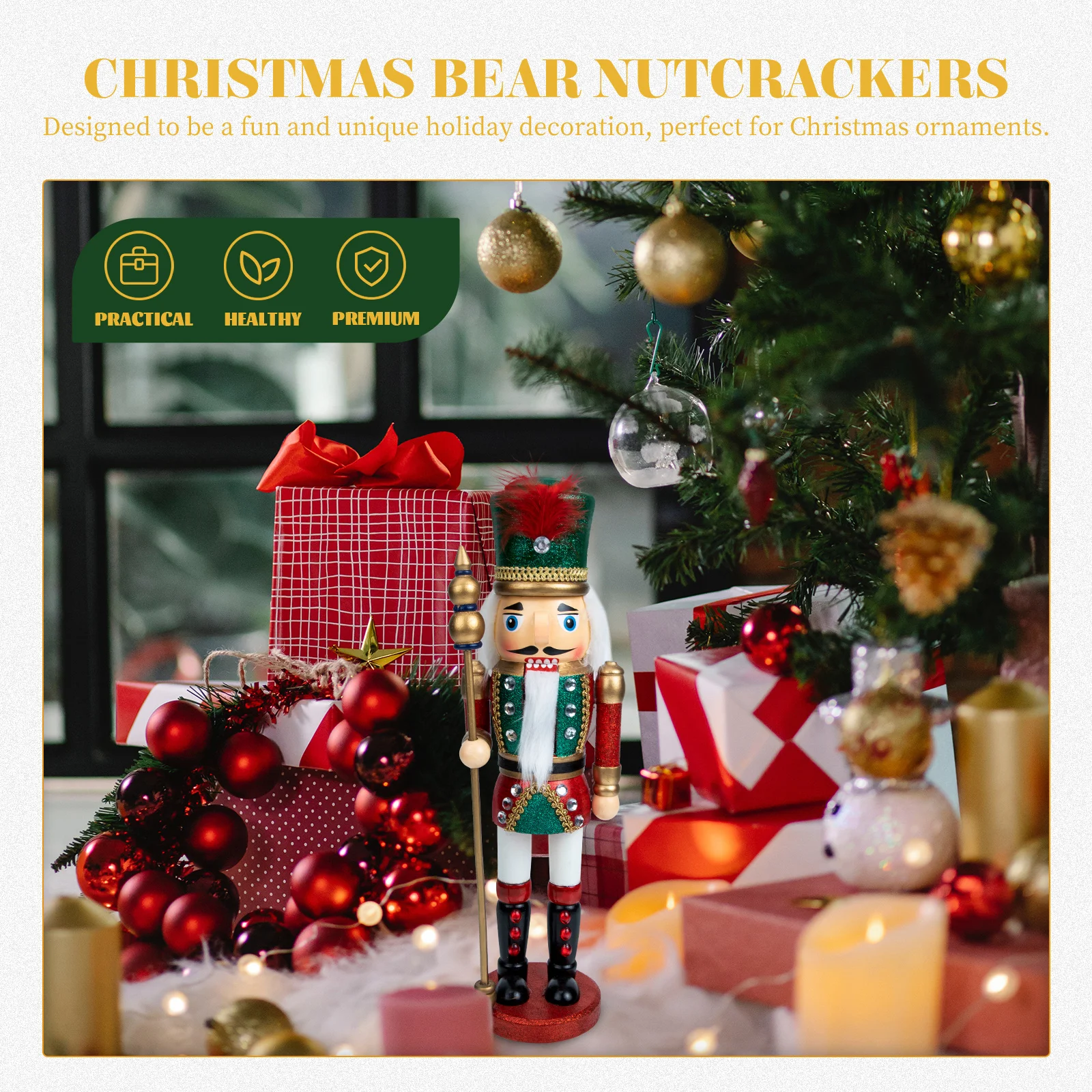 

Nutcracker Soldier Gifts Wooden Craft Decorations Christmas Holiday naments Xmas Favors Home Hotel Restaurant Coffe